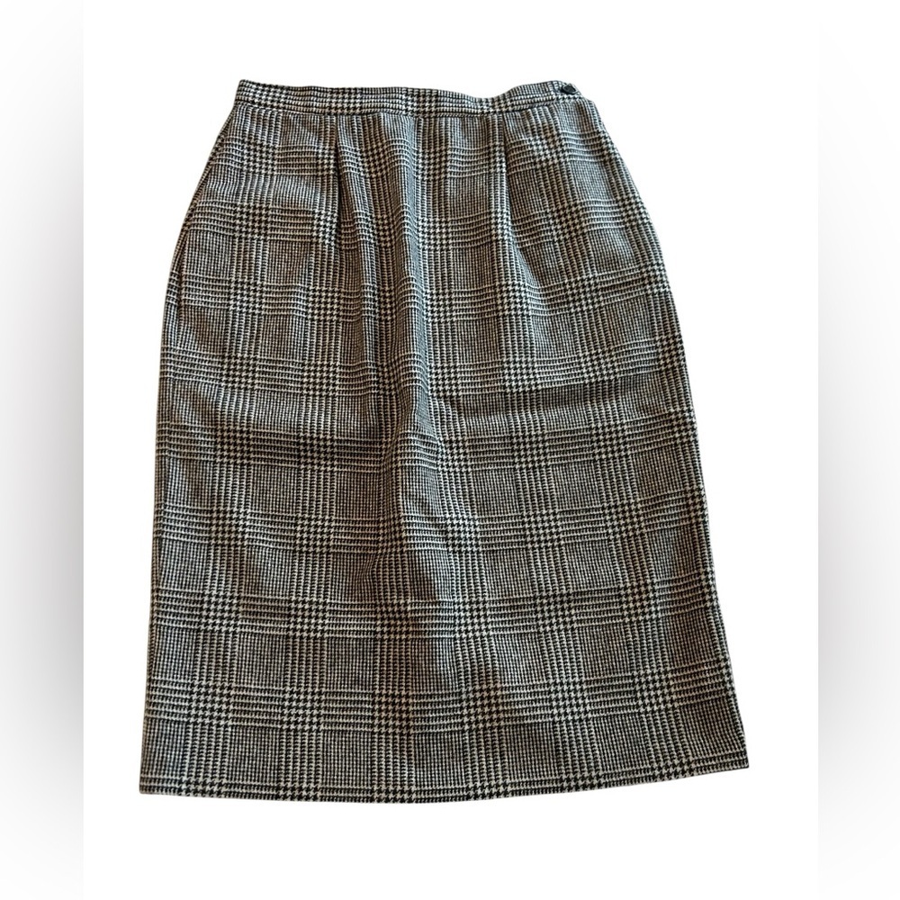 Rafaella Midi Skirt Wool Blend Plaid Pockets Zip Lined Sz 10 Academic Preppy Vtg